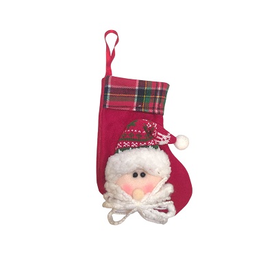 BOTA NAVIDEÑA CON ROSTO DE PAPA NOEL