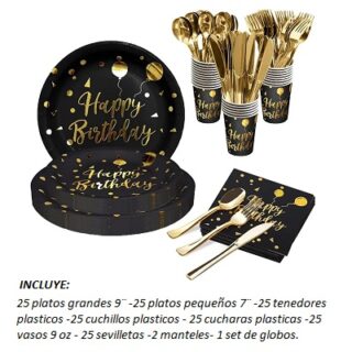 PARTY BOX DESECHABLES PARA 25 PERSONAS