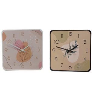 RELOJ DE PARED CUADRADO 25 X 25 CM VARIOS DISEÑOS