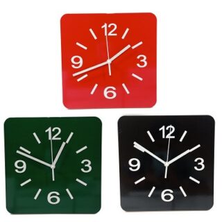 RELOJ DE PARED CUADRADO 25 X 25 CM VARIOS DISEÑOS