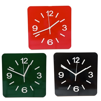 RELOJ DE PARED CUADRADO 25 X 25 CM VARIOS DISEÑOS