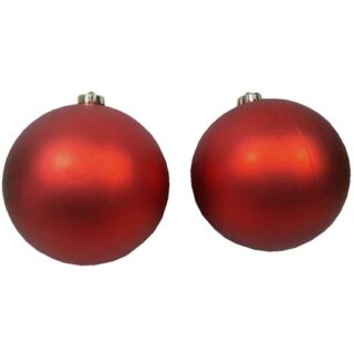 SET DE BOMBAS NAVIDEÑAS 2 PC 15 CM ROJAS