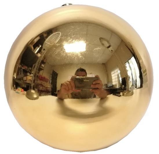 BOMBA NAVIDEÑA 25 CM DORADA