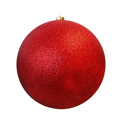BOMBA NAVIDEÑA 25 CM ROJO BRILLANTE