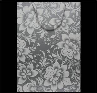 BOLSA DE REGALO JUMBO 70x50x15 CM BLANCO Y GRIS FLORAL