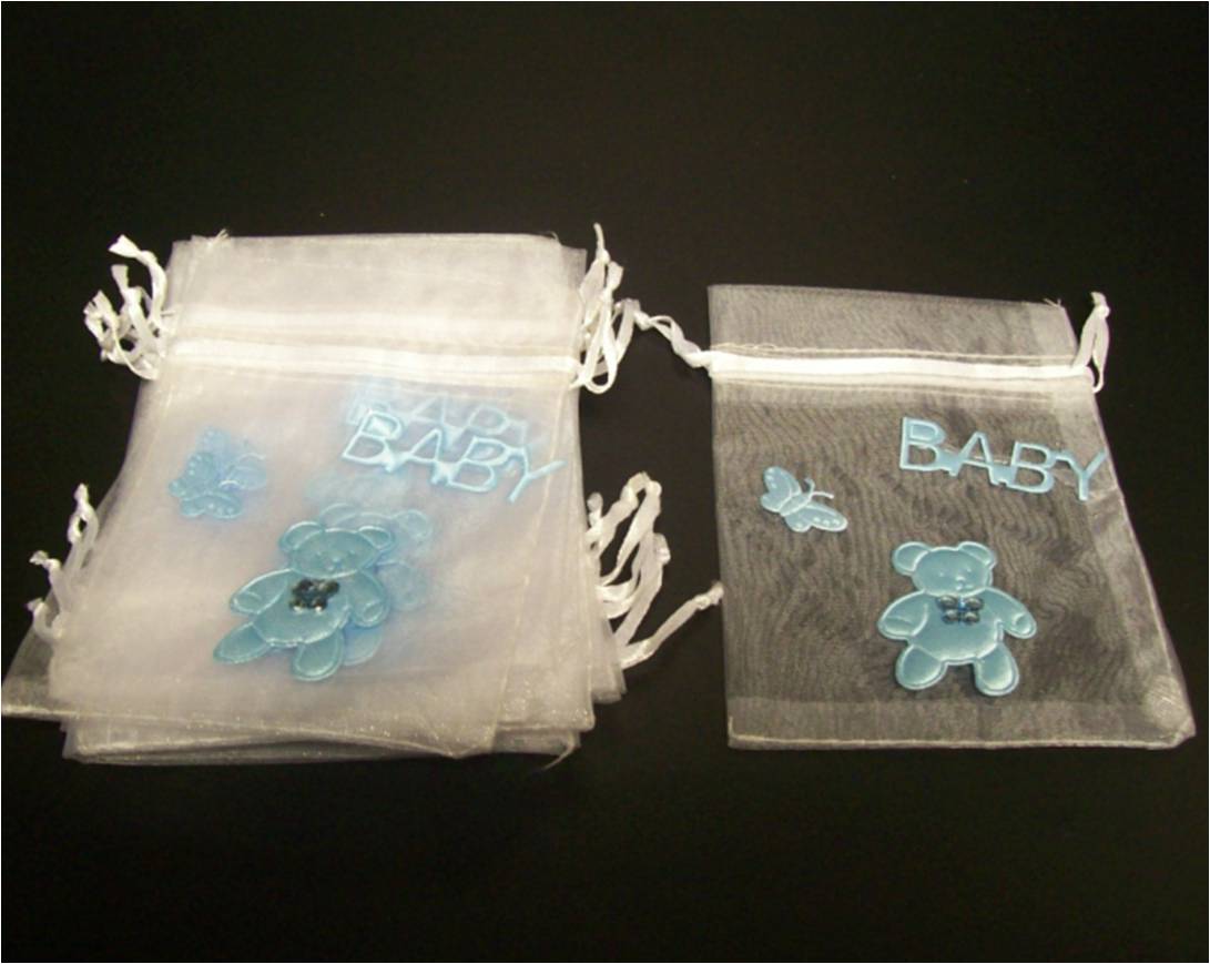 BOLSA DECORATIVA BABY SHOWER AZUL Y ROSADA