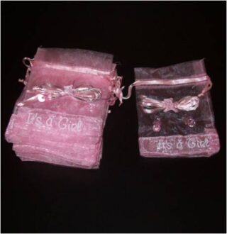 BOLSA DECORATIVA BABY SHOWER AZUL Y ROSADO 12 PC