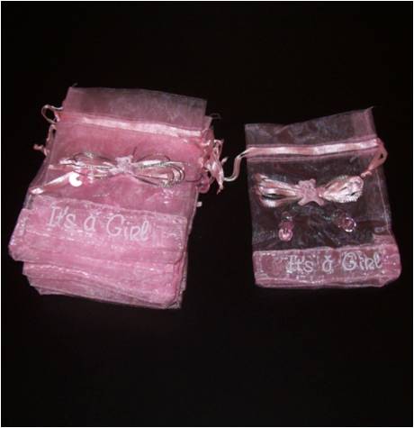 BOLSA DECORATIVA BABY SHOWER AZUL Y ROSADO 12 PC