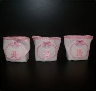 BOLSA DECORATIVA PARA BABY SHOWER AZUL Y ROSADO