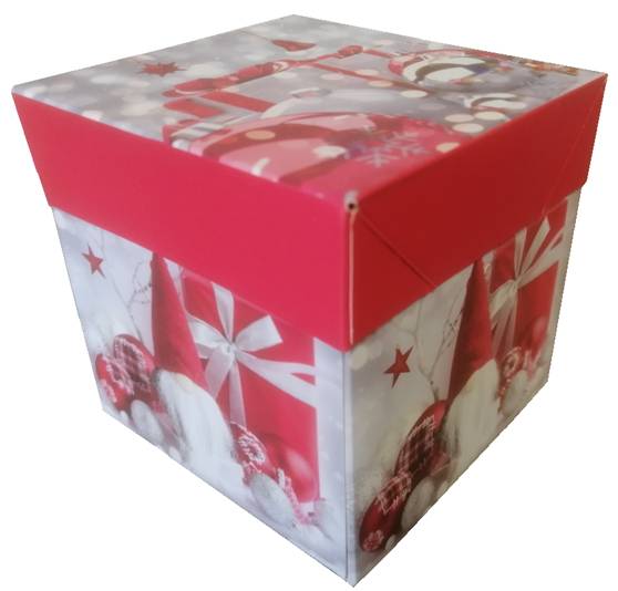 CAJA DE REGALO 10x10x10 CM NAVIDEÑO