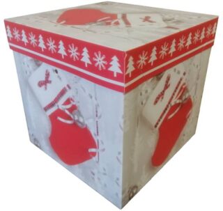CAJA DE REGALO 15x15x15 CM NAVIDEÑO
