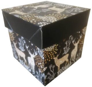 CAJA DE REGALO 10x10x10 CM NAVIDEÑO