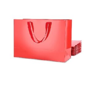 BOLSA DE REGALO COLOR ROJO 27 X 8 X 21 CM