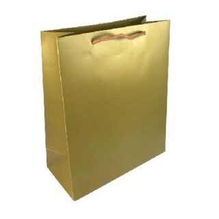 BOLSA DE REGALO DORADA 25 X 15 CM