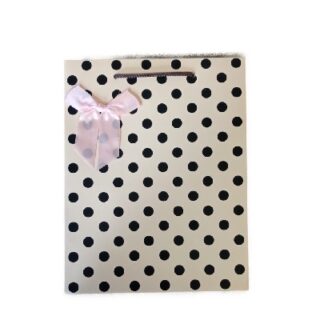 BOLSA DE REGALO DISEÑO CON PUNTOS 14 X 7 X 15 CM