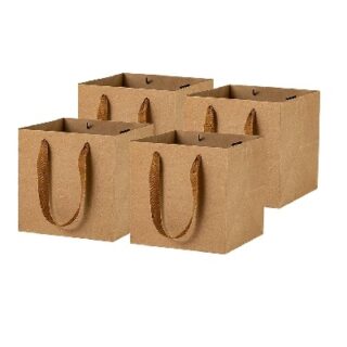 BOLSA DE REGALO COLOR CAFE 20 X 20 CM