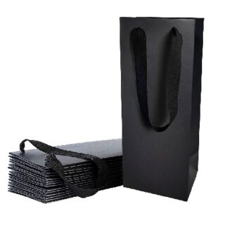 BOLSA DE REGALO NEGRA 17 X 9 X 35 CM