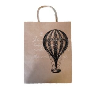 BOLSA DE REGALO CAFE CON DISEÑO 15 X 8 X 21 CM