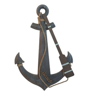 ADORNO DECORATIVO ANCLA DE MADERA 60 X 40 CM