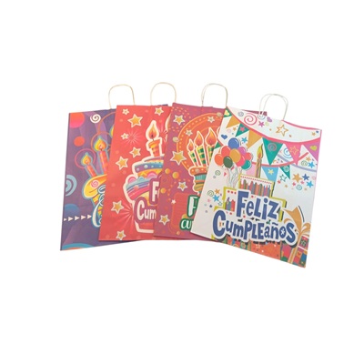 BOLSA DE REGALO VARIOS DISEÑOS PAPEL KRAFT 25 X 33 CM