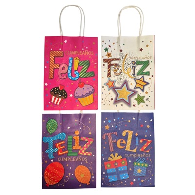 BOLSA DE REGALO VARIOS DISEÑOS 33 X 25 CM