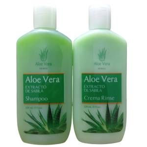 Shampoo y acondicionador de aloe vera x2