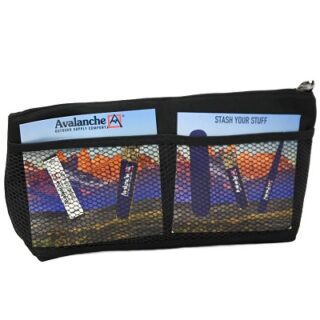 BOLSA DE TELA PARA COSMETICOS COLOR AZUL 34 CM