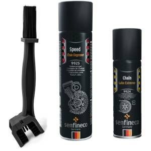 Kit para limpieza de cadenas de moto x3