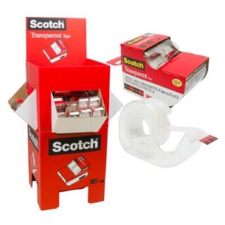 DISPENSADORES PLASTICOS DE TAPE SCOTCH TRANSPARENT