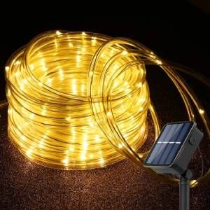 Luces LED solares manguera 10ts amarillo