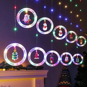 Luces tipo cascada circulos con figuras