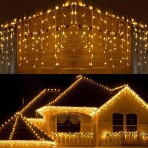 Luces LED de cascada 6 metros amarillas