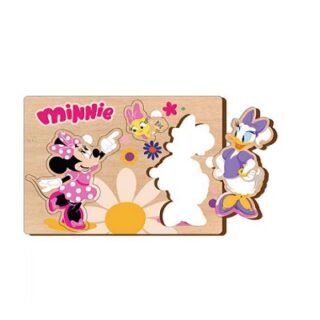 JUEGO DE ROMPECABEZAS DE MADERA MINNIE MOUSE 3 PC