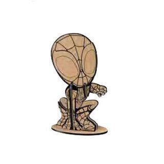 MUÑECO DE MADERA ARMABLE DE SPIDER MAN 9 PC