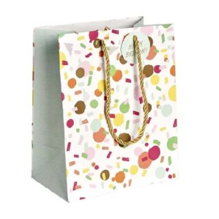 BOLSA DE REGALO MEDIANA CON DISEÑO DE CONFETI