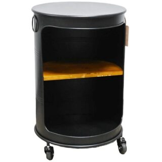 ARMARIO DE METAL NEGRO CON RUEDAS ALTU 63 ANCHO 39.5 CM