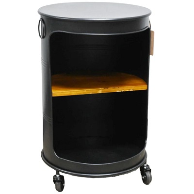 ARMARIO DE METAL NEGRO CON RUEDAS ALTU 63 ANCHO 39.5 CM