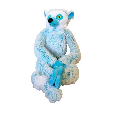 PELUCHE DE LEMUR COLOR CELESTE 56 CM