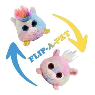PELUCHE REVERSIBLE ANIMALES 2 EN 1 UNICORNIO Y LLAMA 10CM