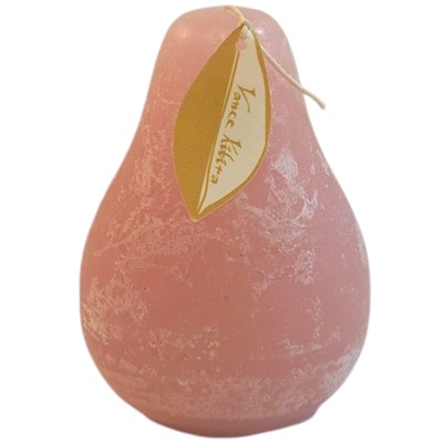 VELA EN FORMA DE PERA COLOR ROSADA 11 CM