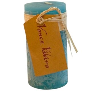 VELADORA COLOR CELESTE 11 CM