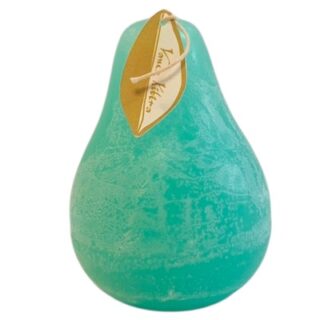 VELA EN FORMA DE PERA COLOR AQUA 11 CM