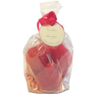 SET DE VELAS FORMA DE PERA COLOR ROJO 7 PC