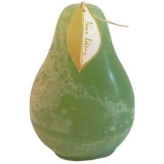 VELA EN FORMA DE PERA COLOR VERDE 11 CM