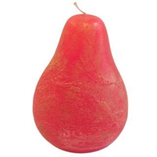 VELA EN FORMA DE PERA COLOR ROJA 11 CM