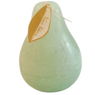 VELA EN FORMA DE PERA COLOR VERDE 11 CM