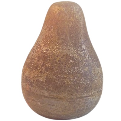 VELA EN FORMA DE PERA COLOR CAFE 11 CM