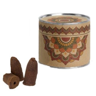 CONOS DE INCIENSO 20 PC CON QUEMADOR AROMA DE SANDALO