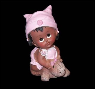 BEBE CON OSO DE CERAMICA