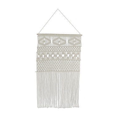 DECORACION COLGANTE DE MACRAME PARA PARED 24 X 40 PULG